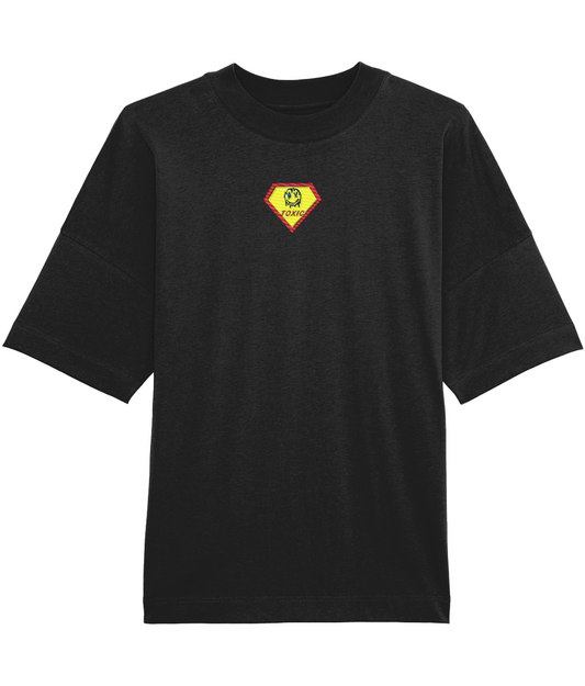 Toxic Superhero Oversized Embroidered Shirt