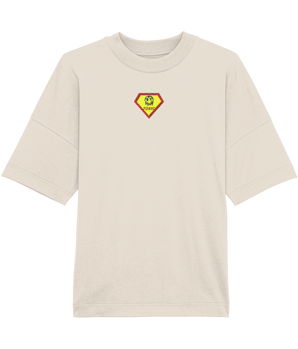 Toxic Superhero Oversized Embroidered Shirt